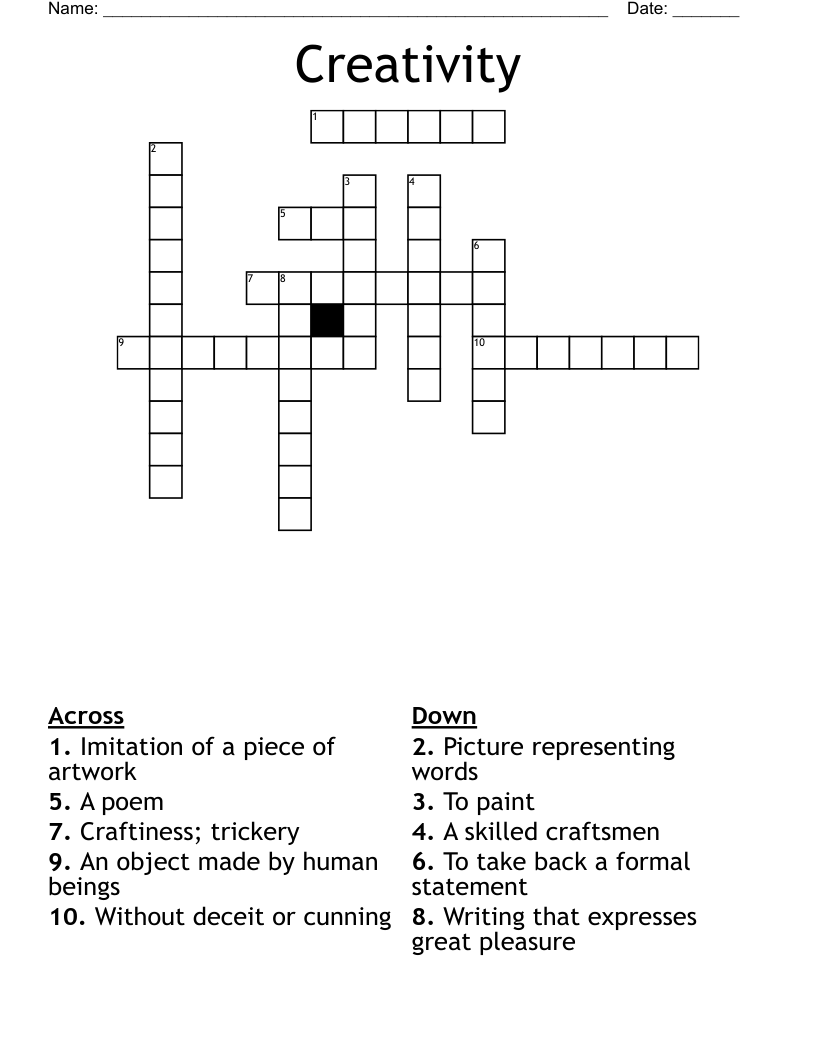 Creativity Crossword