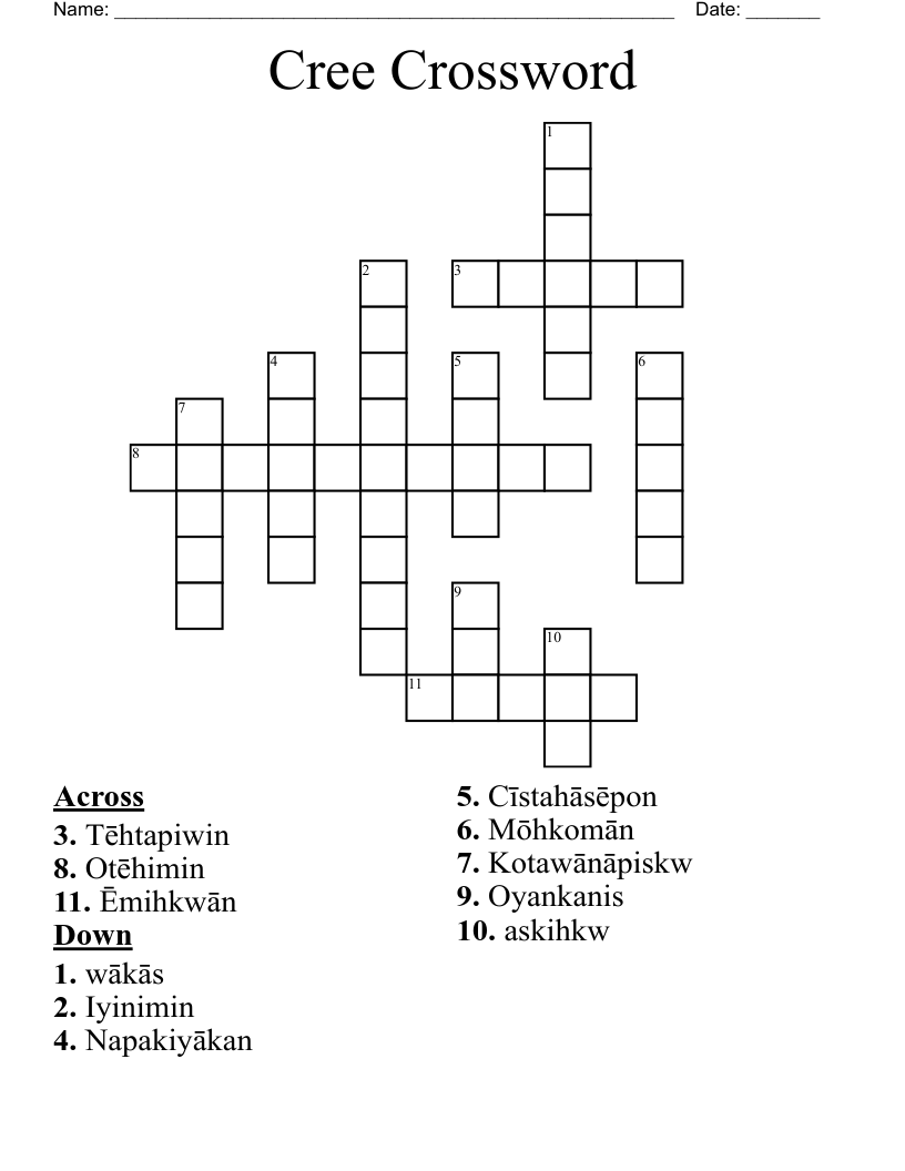 Cree Crossword 