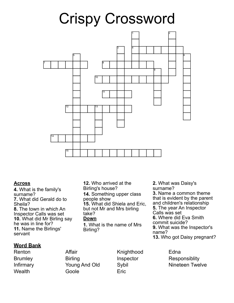 Crispy Crossword