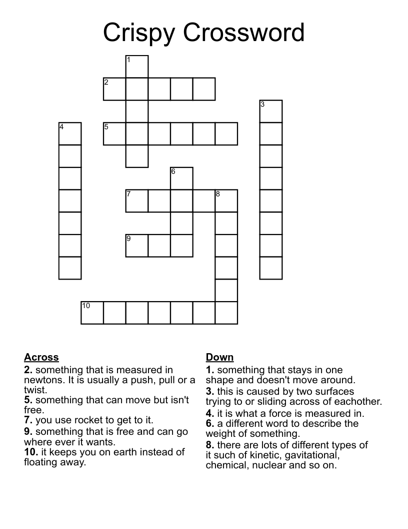 Crispy Crossword