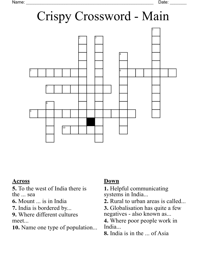 Crispy Crossword - Main