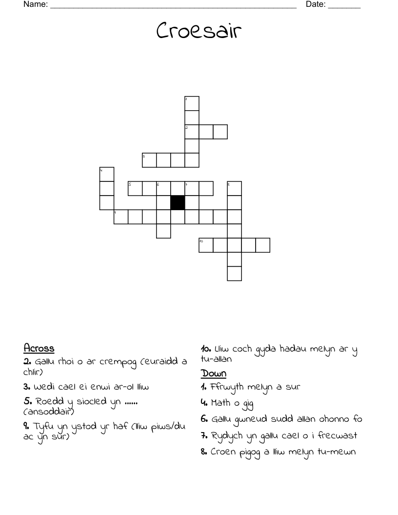Croesair Crossword