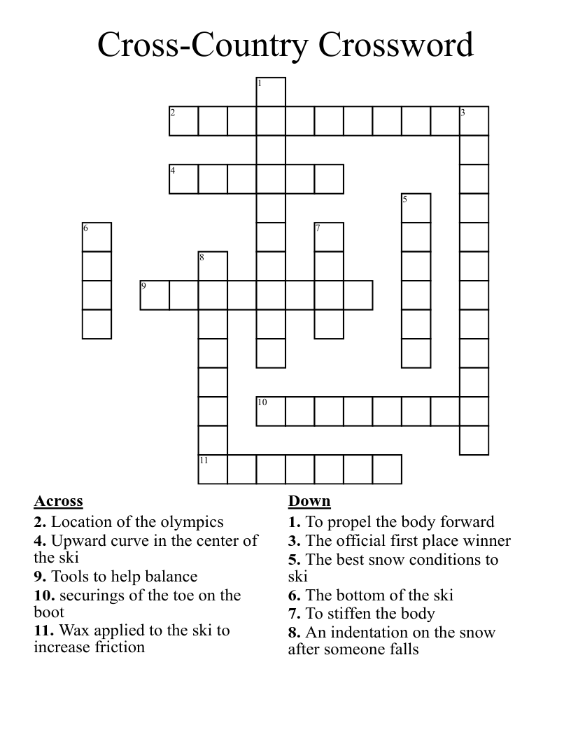 Cross-Country Crossword