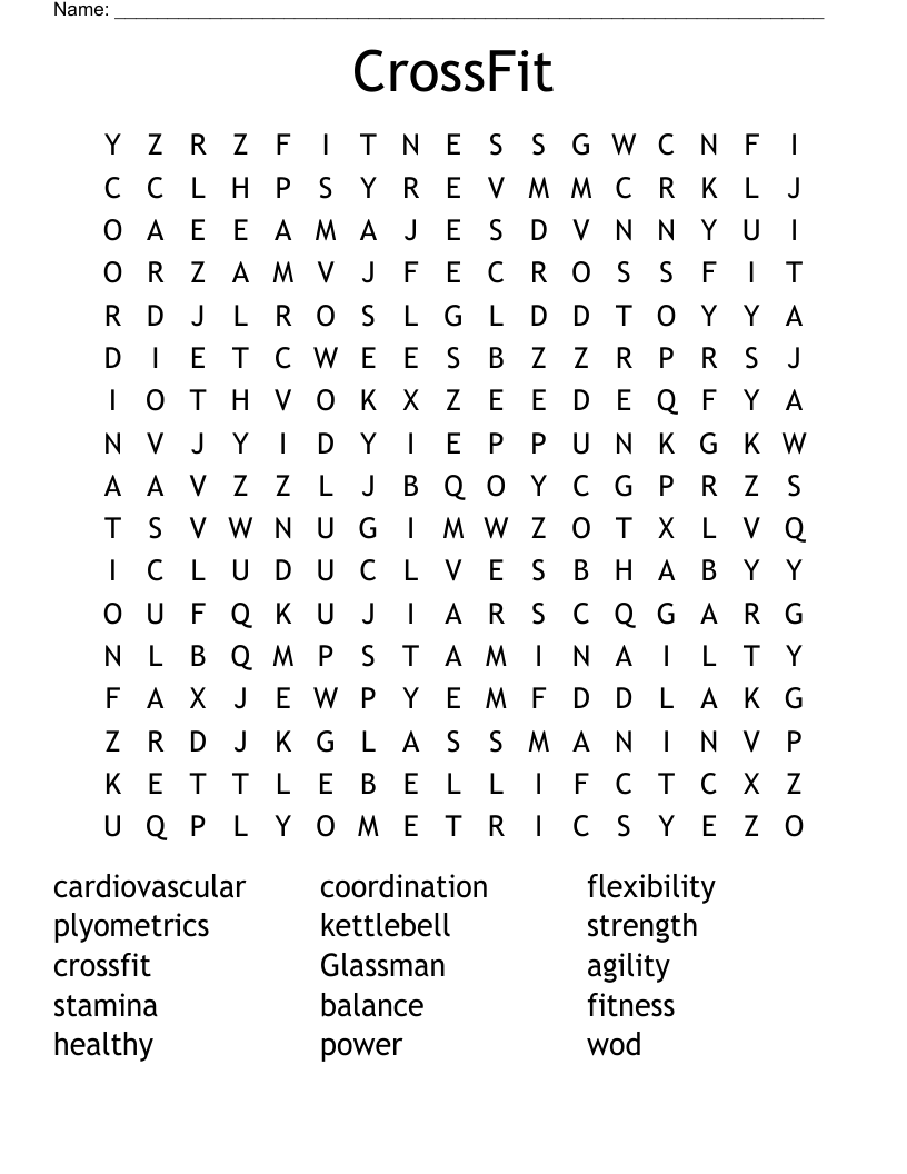 CrossFit Word Search