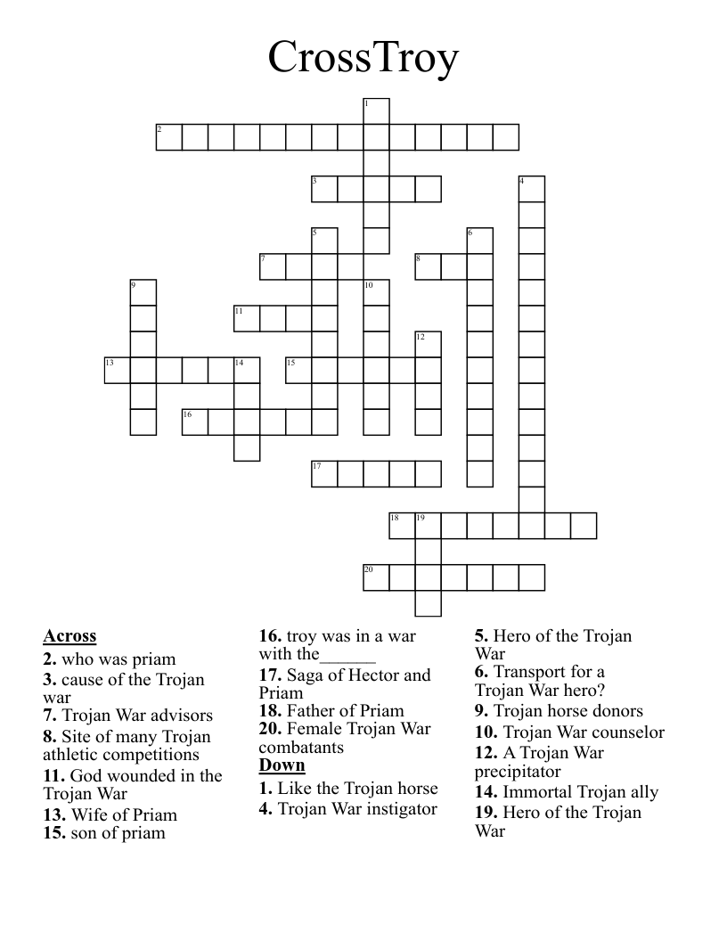 CrossTroy Crossword