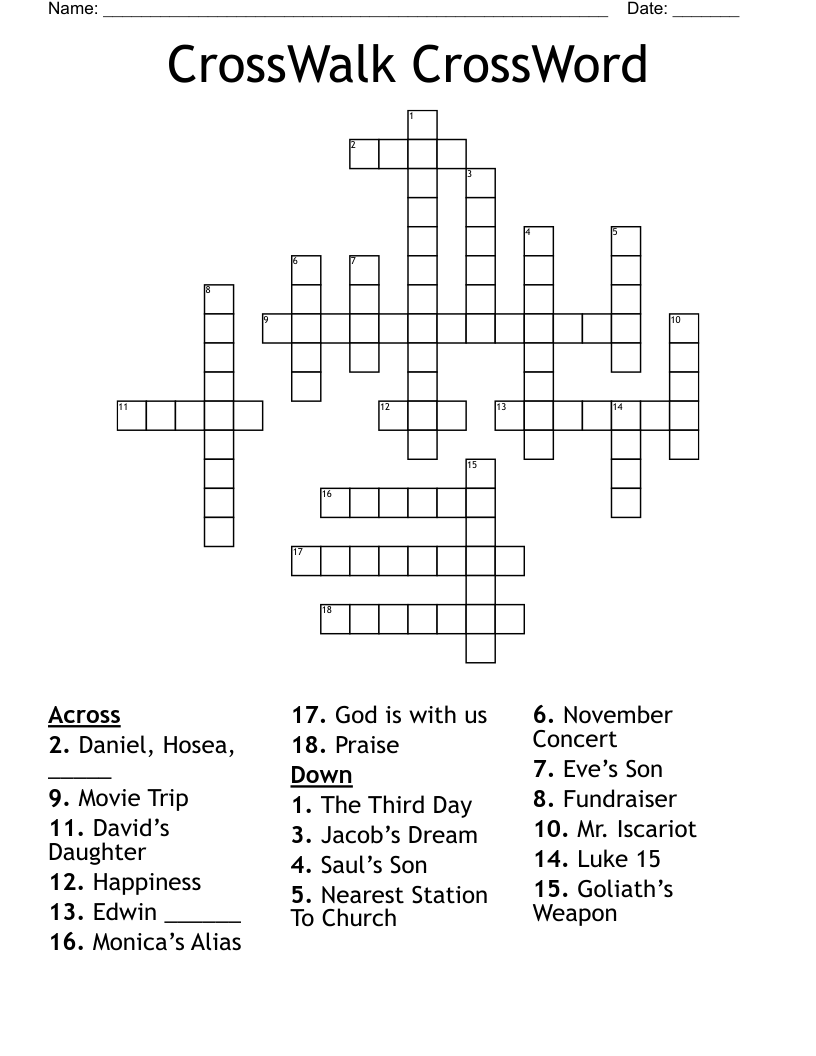 CrossWalk CrossWord