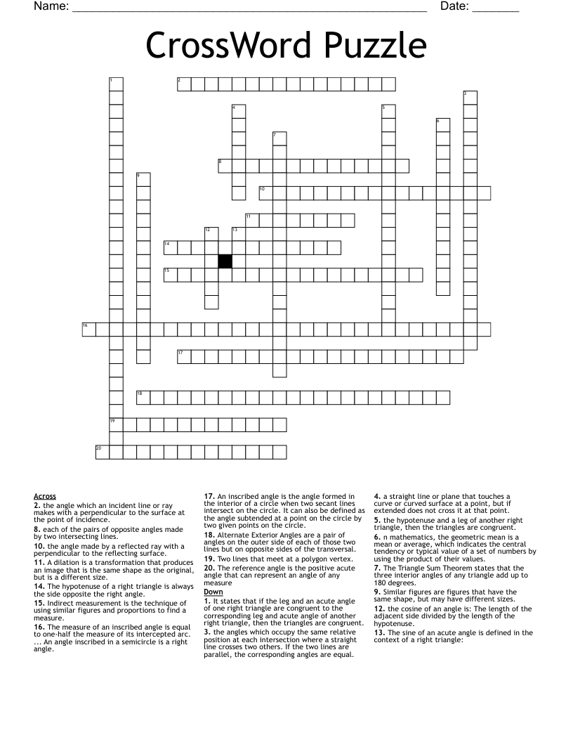 CrossWord Puzzle 