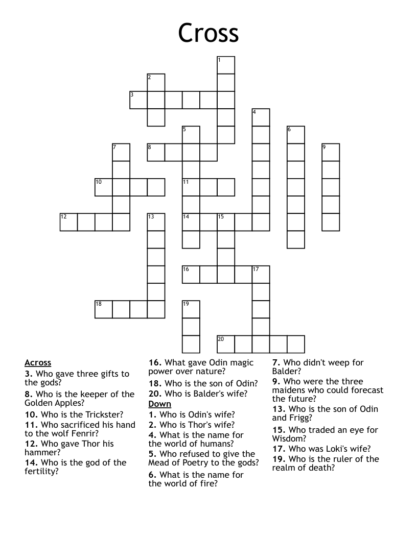 Cross Crossword