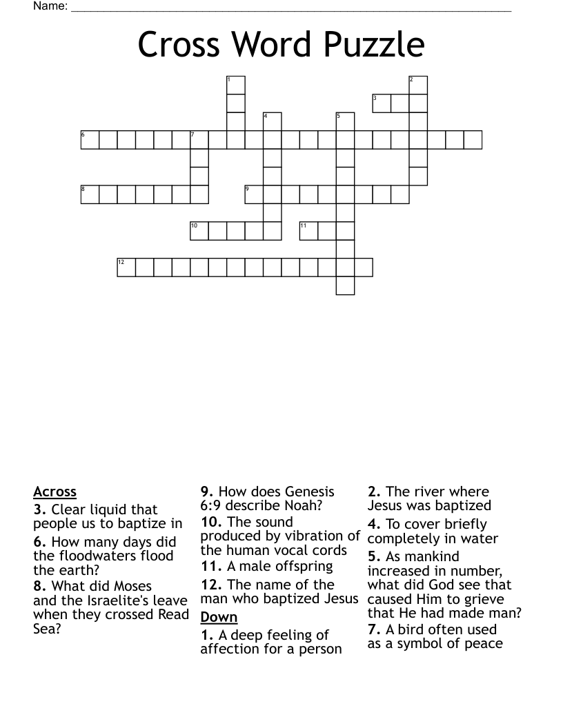Cross Word Puzzle 