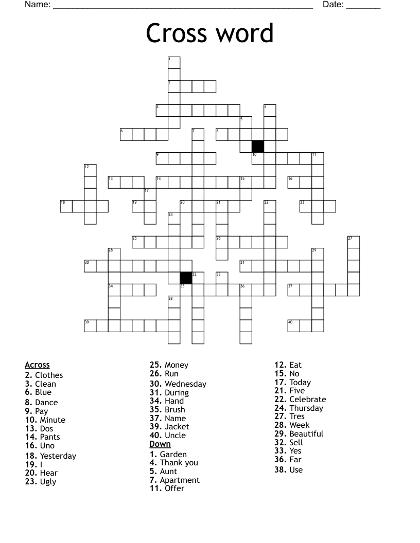Cross word 