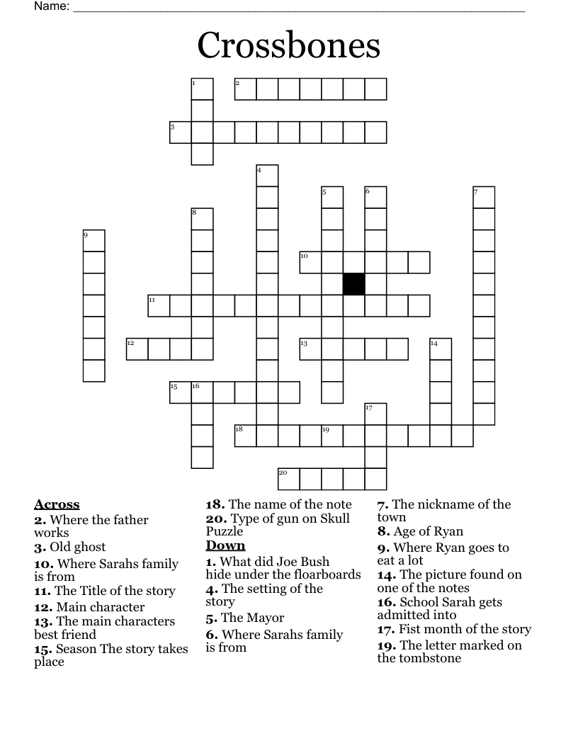 Crossbones  Crossword