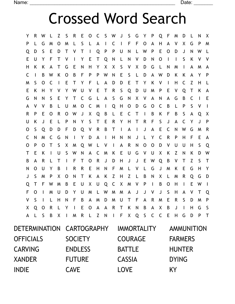 Crossed Word Search