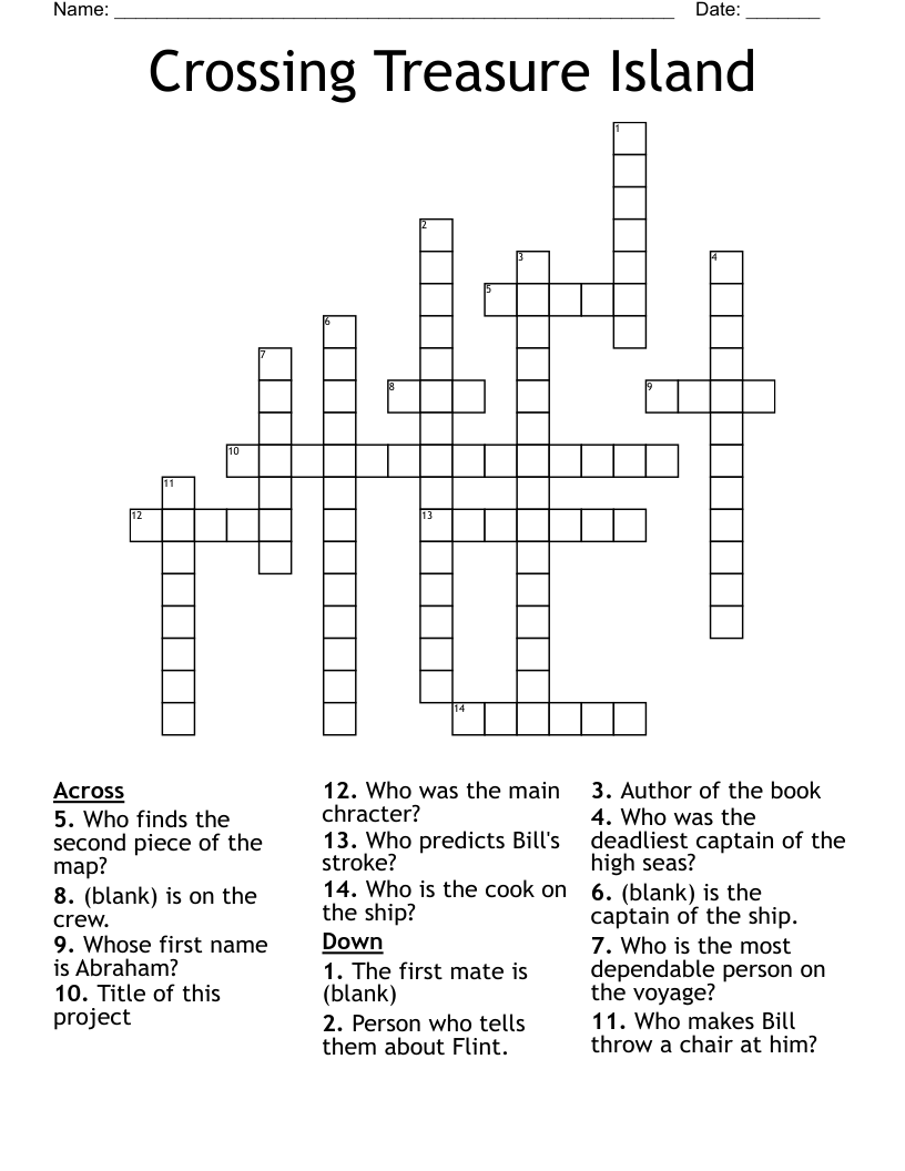 Crossing Treasure Island Crossword