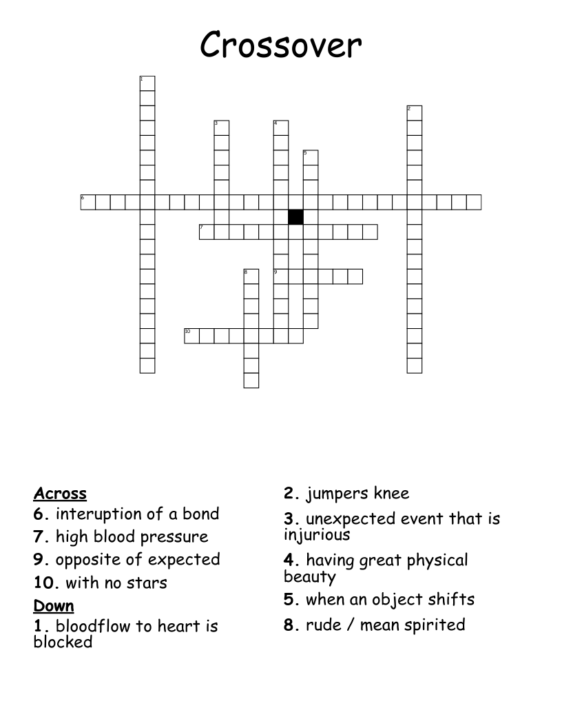 Crossover Crossword