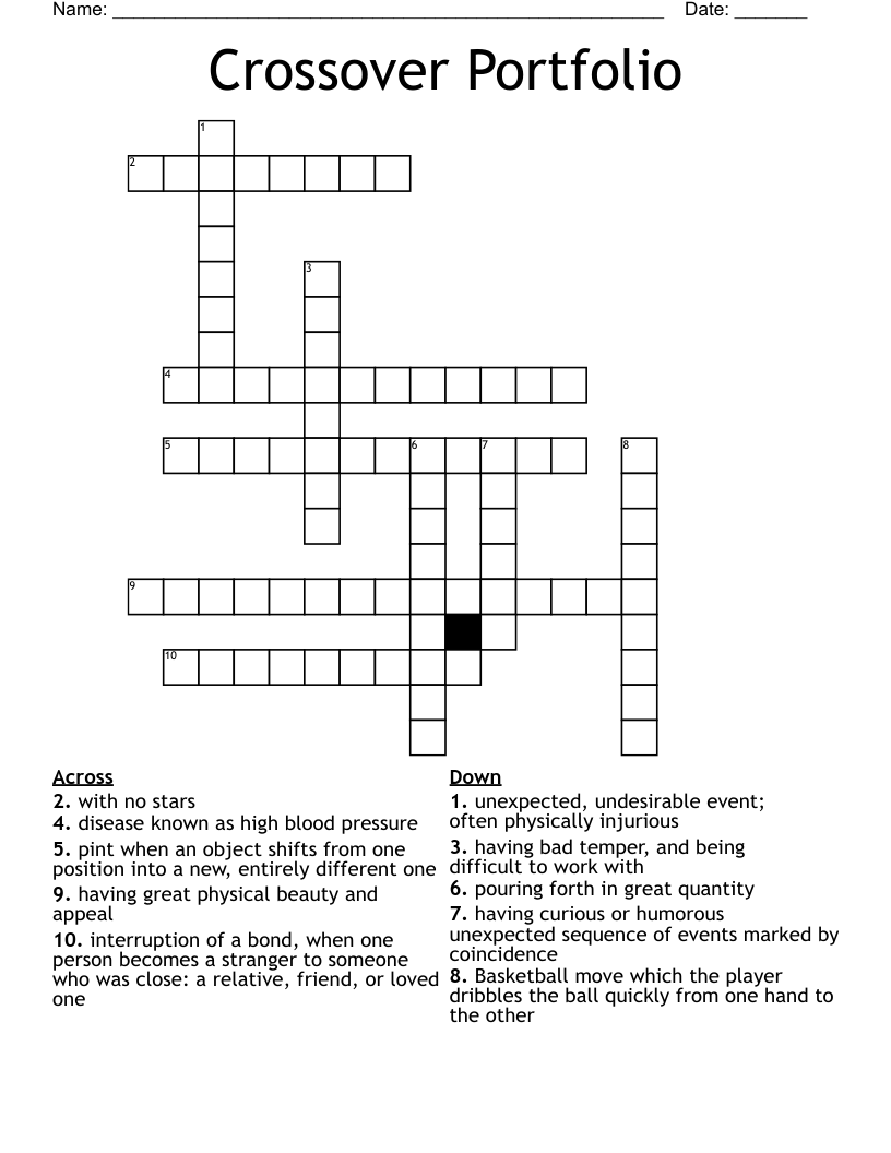 Crossover Portfolio Crossword