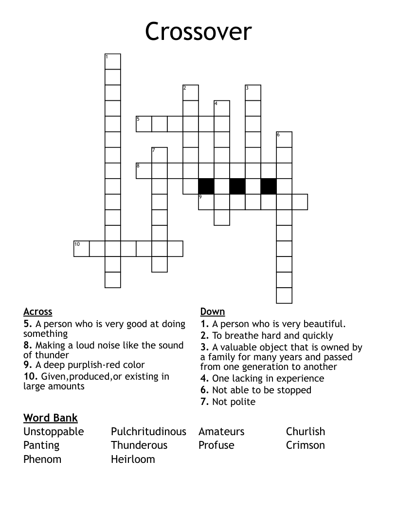 Crossover  Crossword