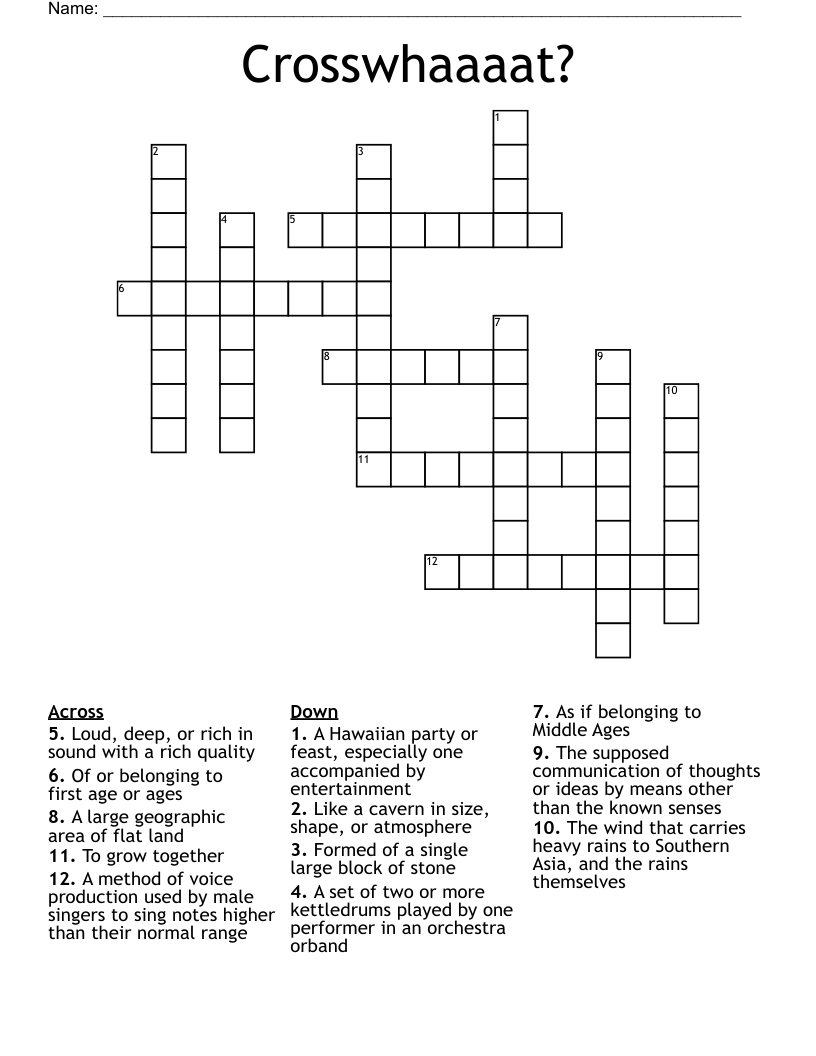 Crosswhaaaat? Crossword