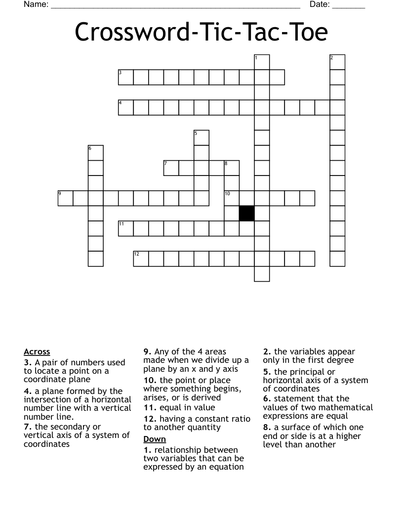 Crossword-Tic-Tac-Toe