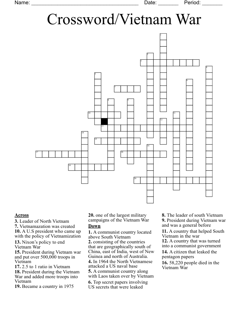 Crossword/Vietnam War