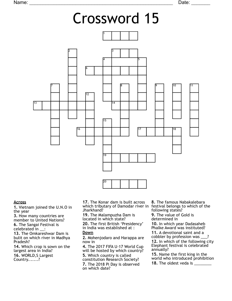 Crossword 15