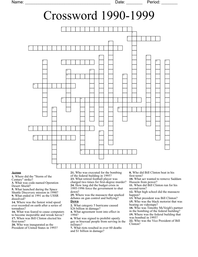 Crossword 1990-1999
