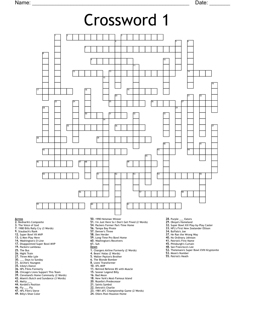 Crossword 1