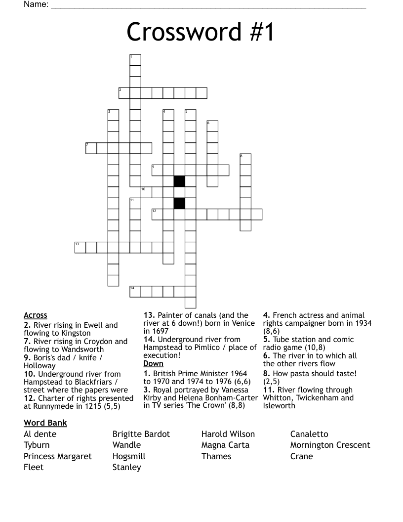 Crossword #1