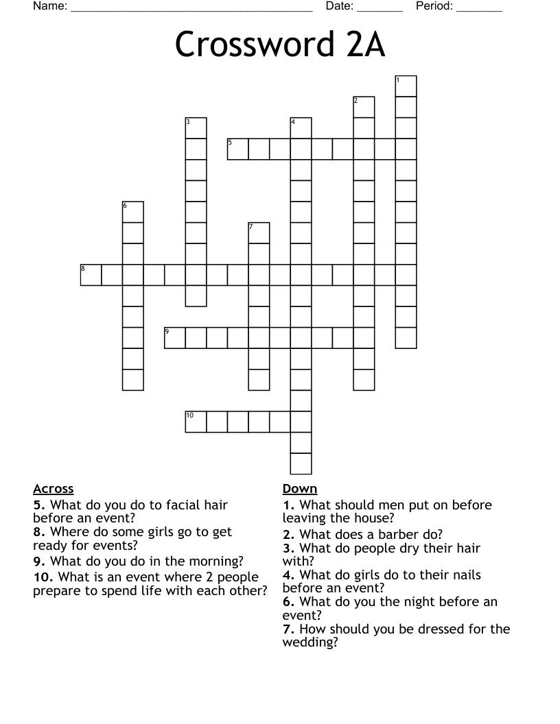 Crossword 2A