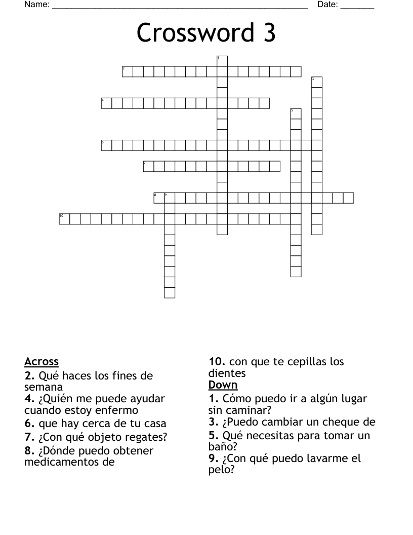 Crossword 3
