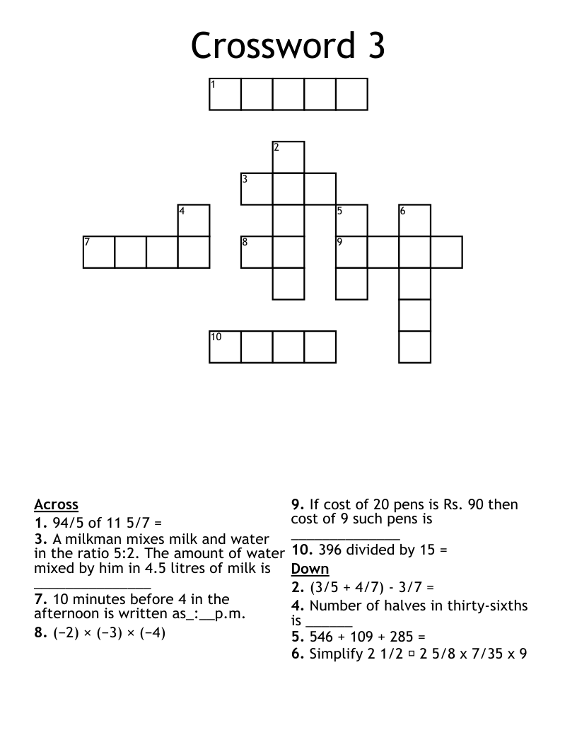 Crossword 3