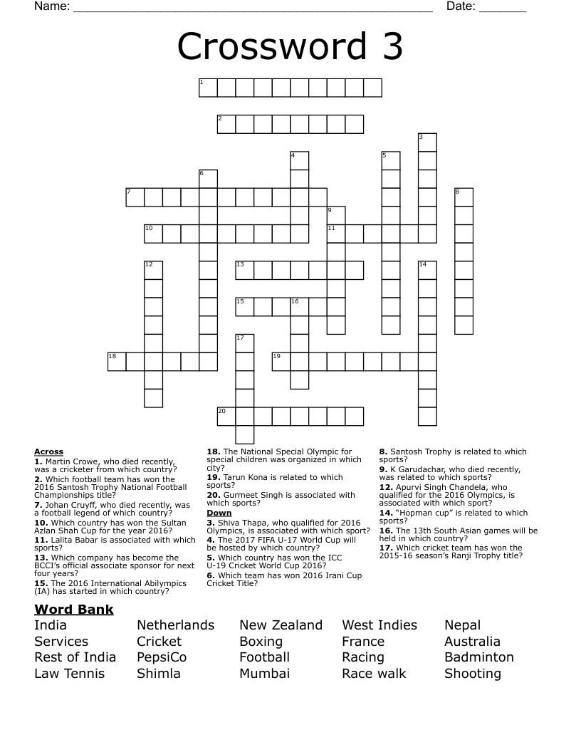Crossword 3
