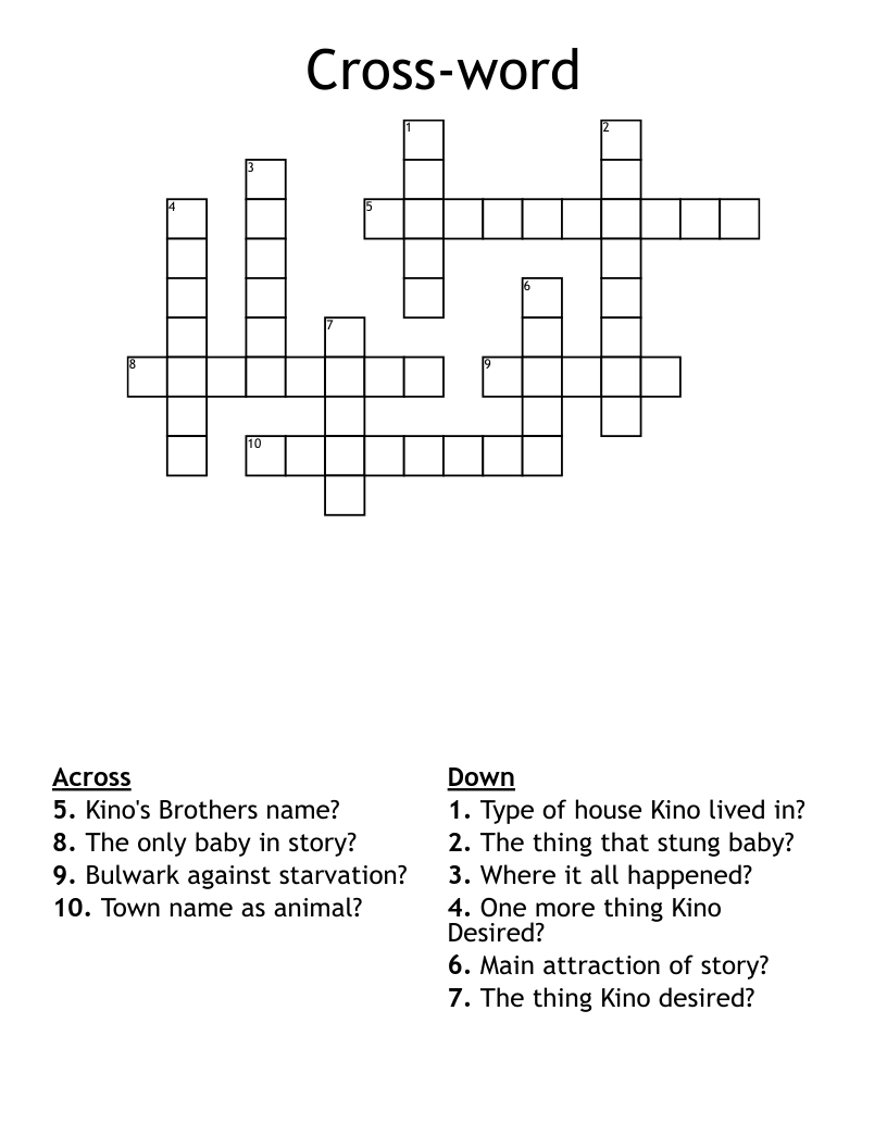 Cross-word Crossword