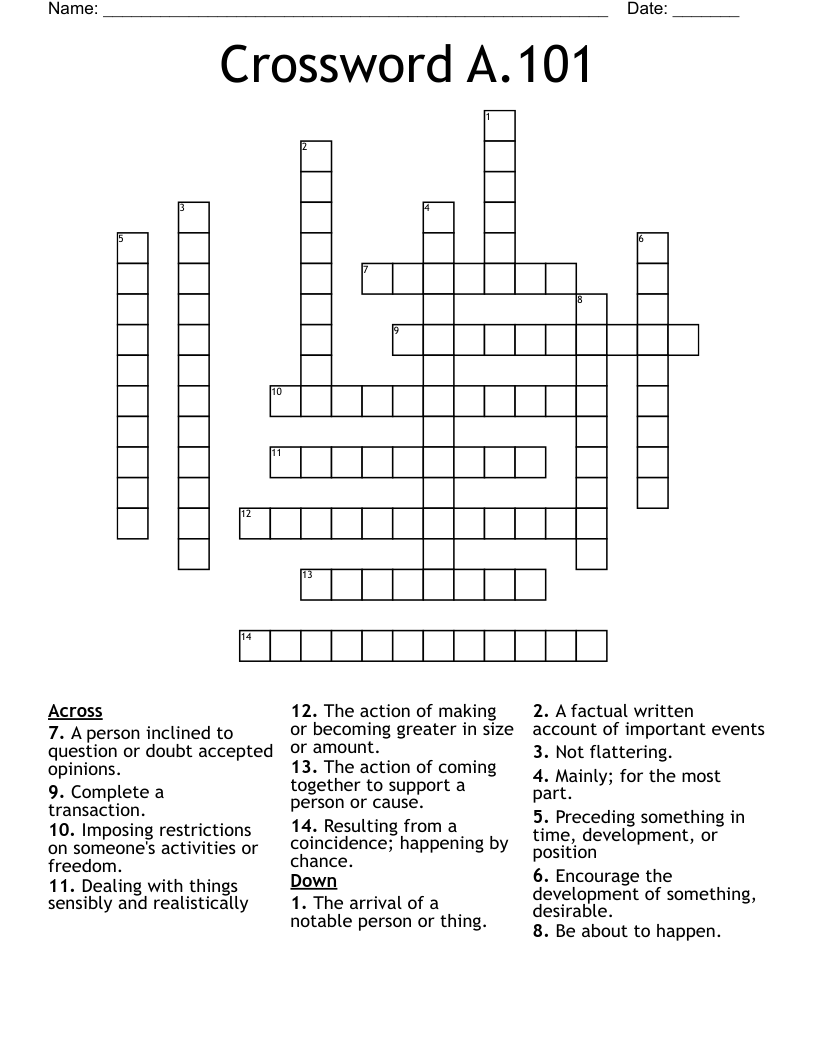 Crossword A.101