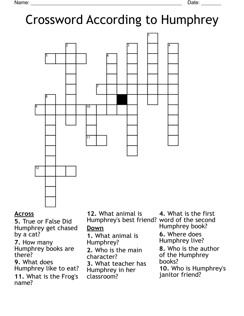Crossword According to Humphrey