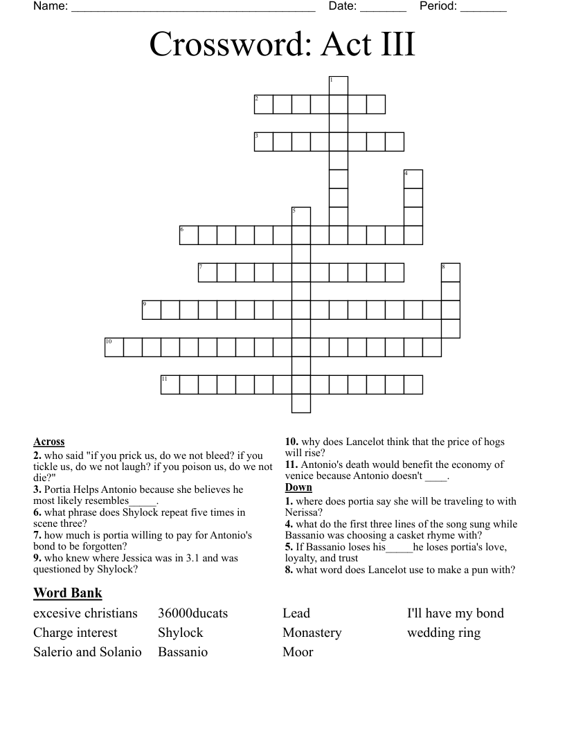 Crossword: Act III