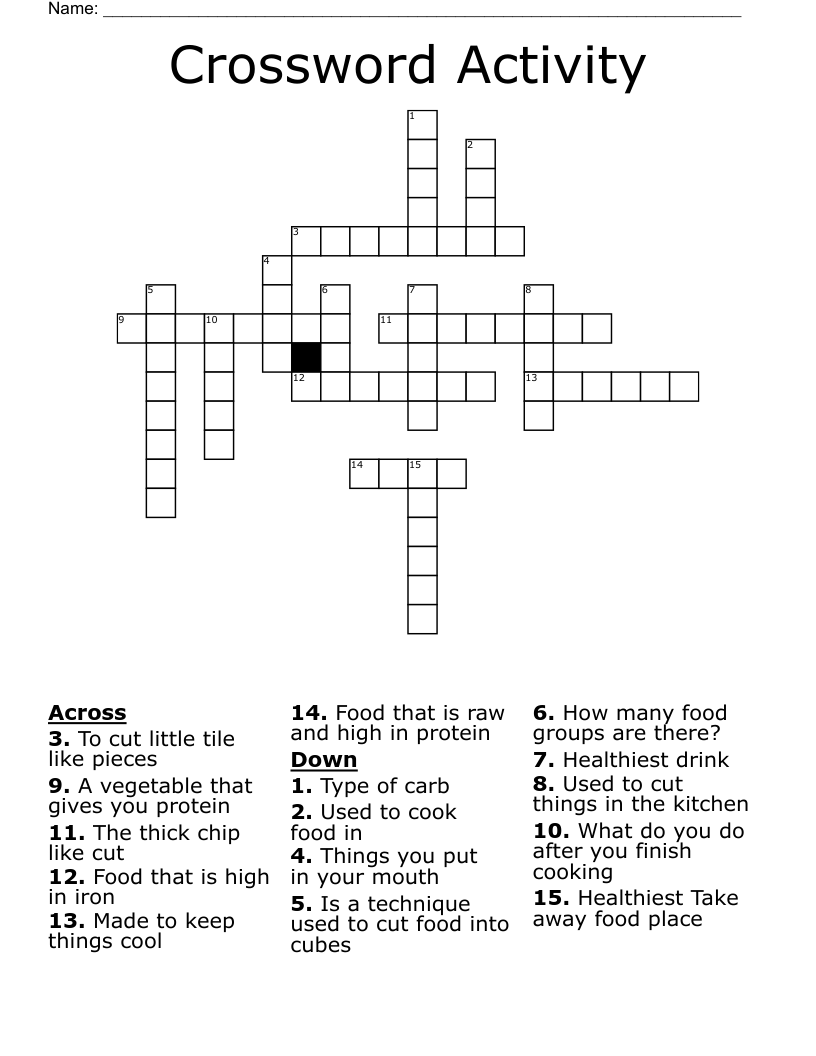 Crossword Activity 