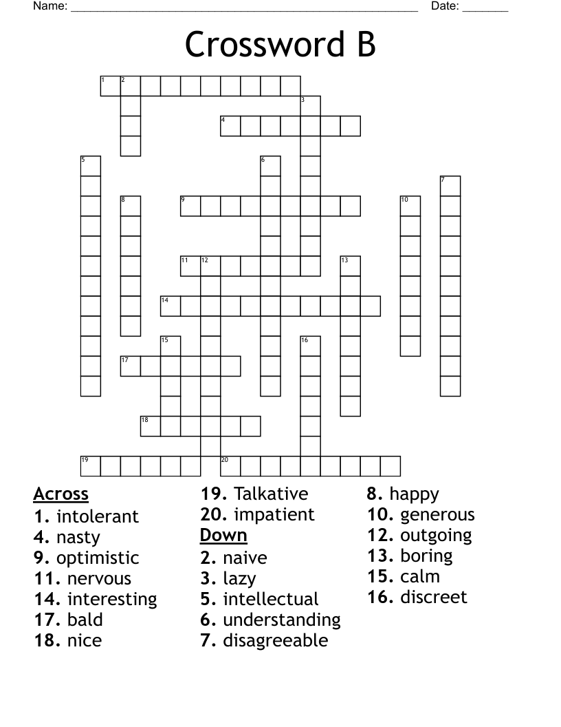 Crossword B