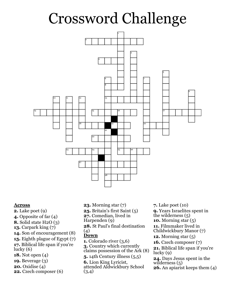Crossword Challenge