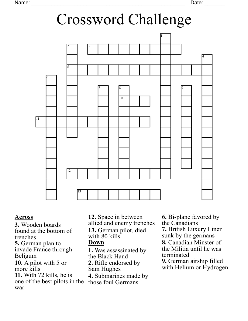 Crossword Challenge