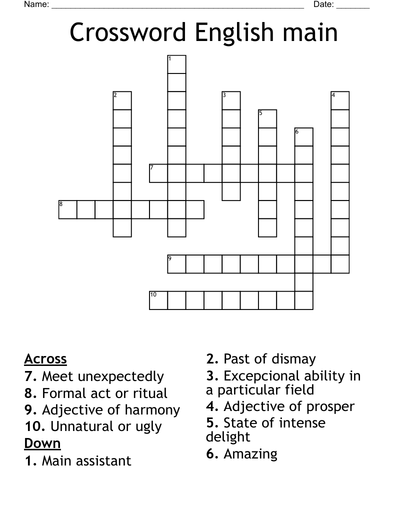 Crossword English main 
