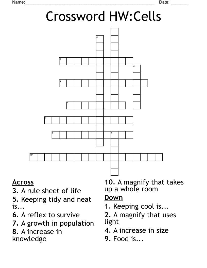 Crossword HW:Cells