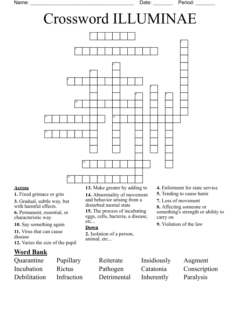 Crossword ILLUMINAE