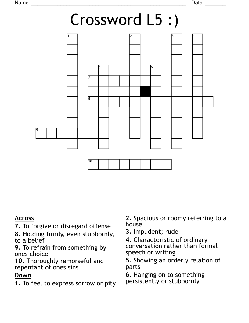 Crossword L5 :)