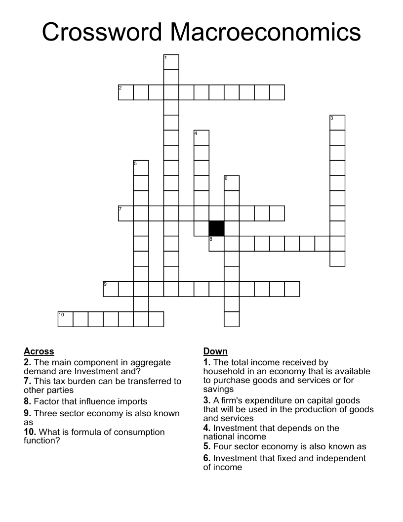 Crossword Macroeconomics