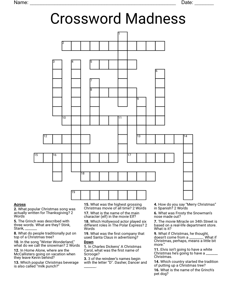 Crossword Madness