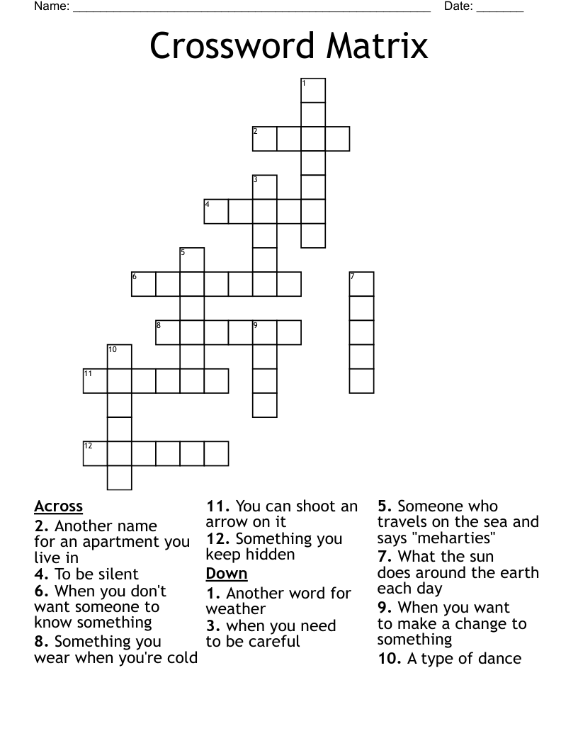 Crossword Matrix