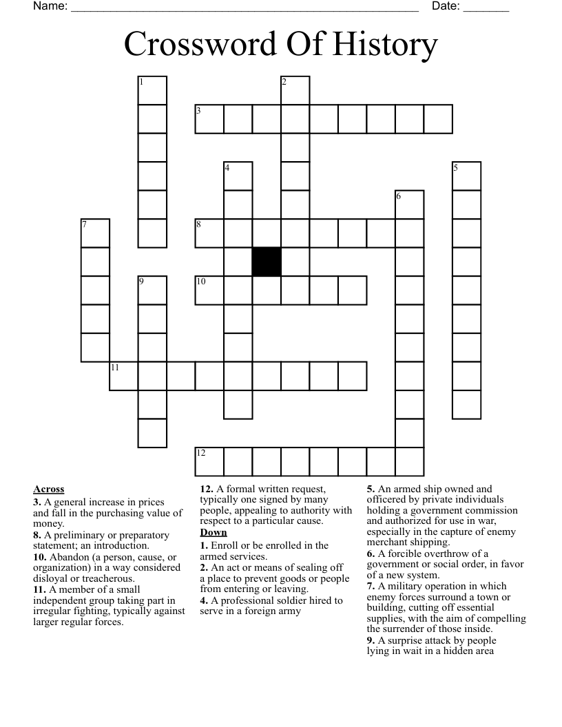 Crossword Of History
