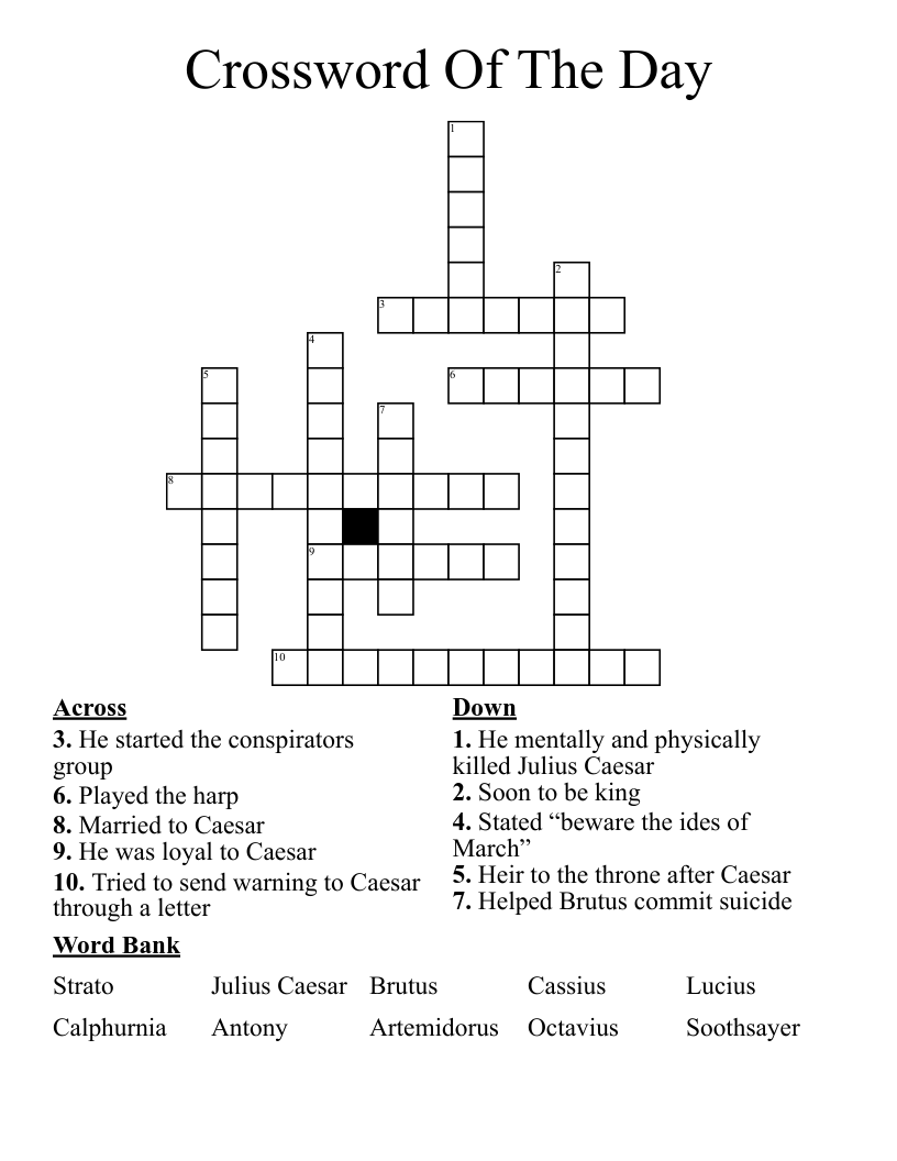 Crossword Of The Day