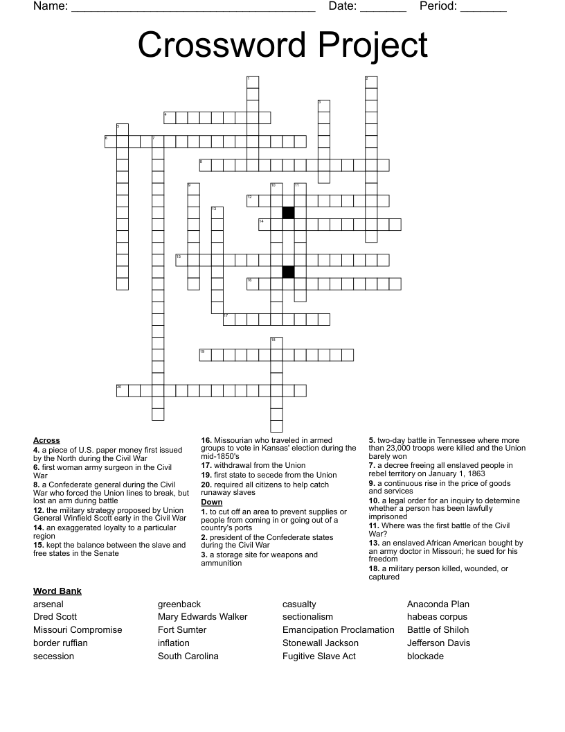 Crossword Project