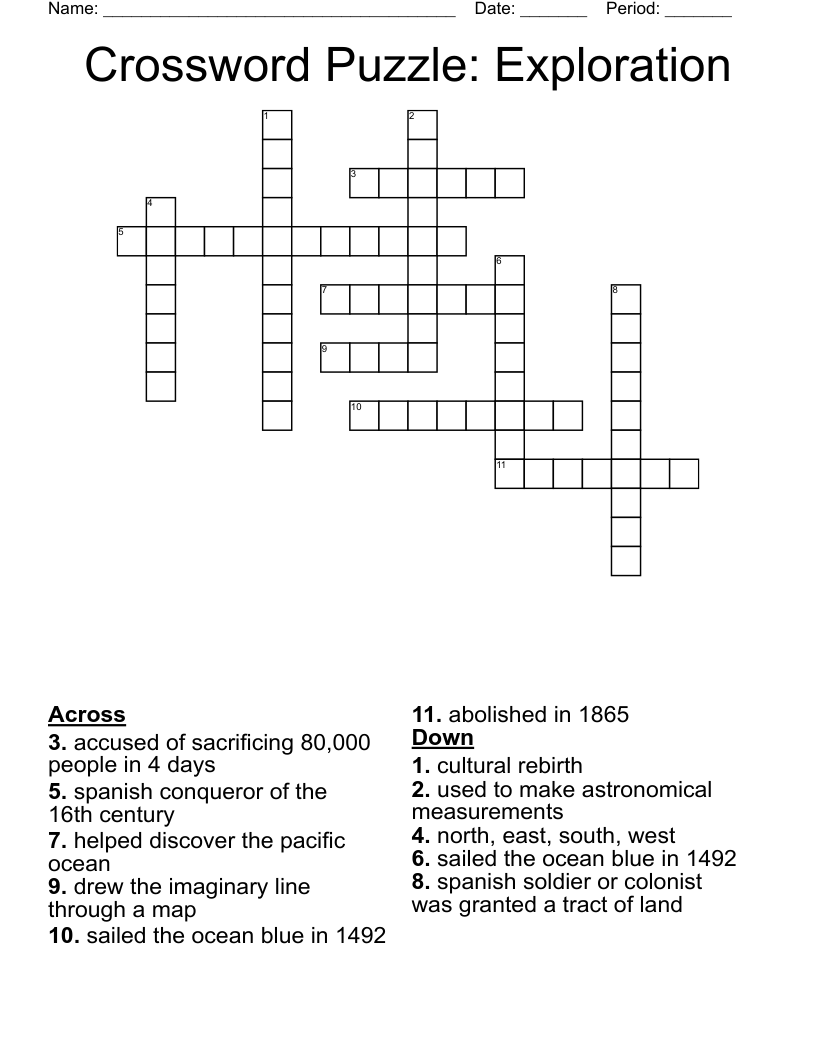 Crossword Puzzle: Exploration